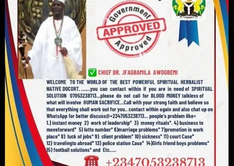 The Most Powerful Spiritual Herbalist Native Doctor In Nigeria - 1/4